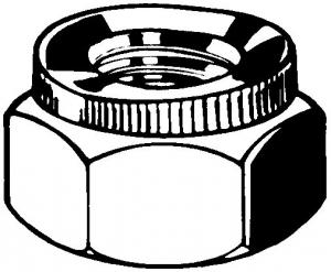 CLEVELOC Prevailing torque type hexagon nut all metal DIN 980V.