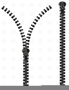 Zipper Clipart Black And White.