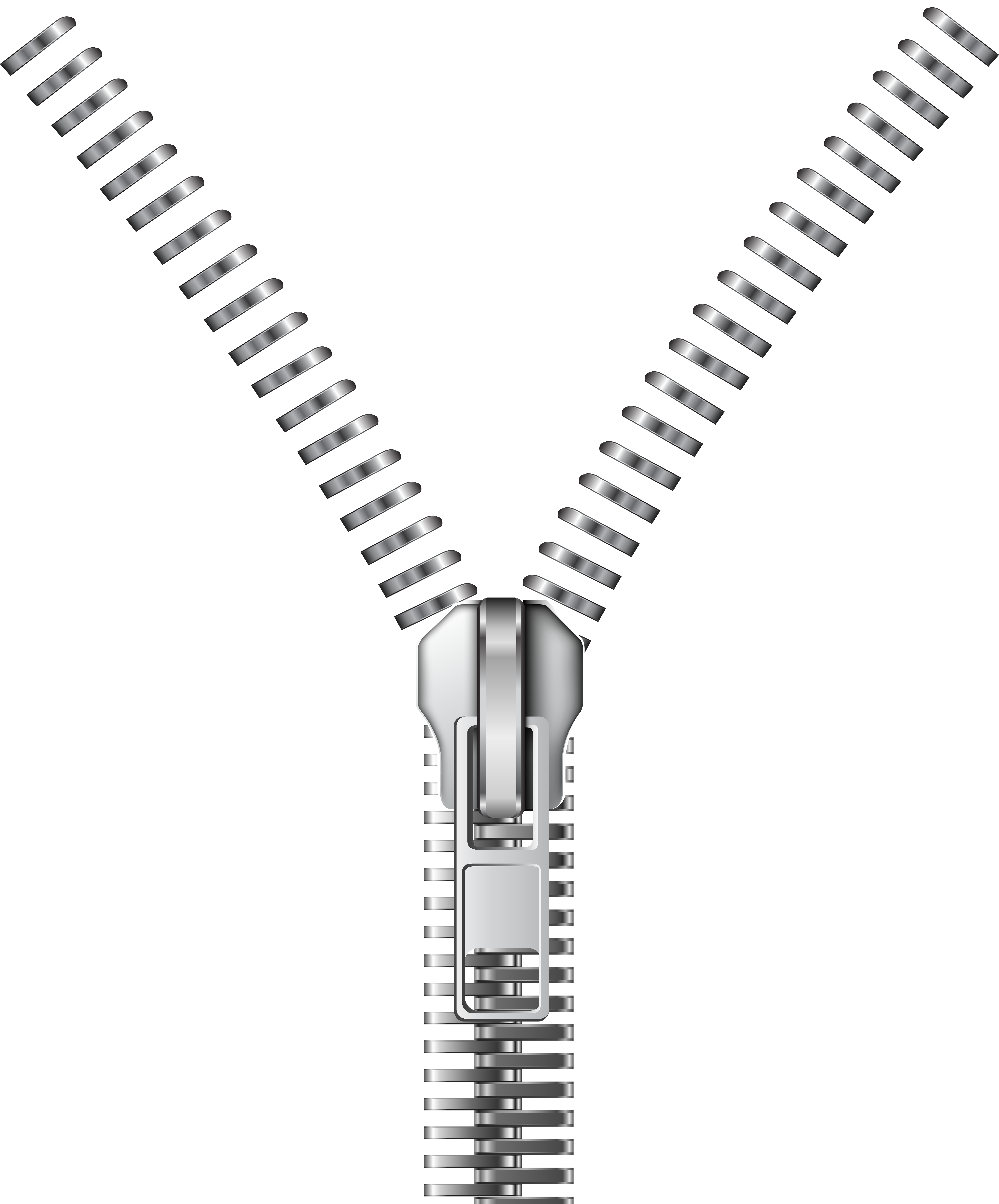 Open Zipper PNG Clip Art.