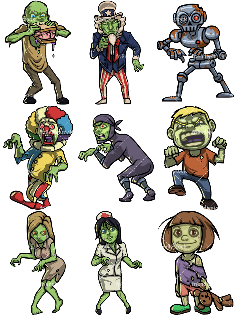 Zombie Characters Collection #1.