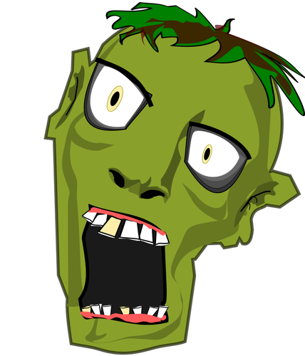 Zombie head vector image.