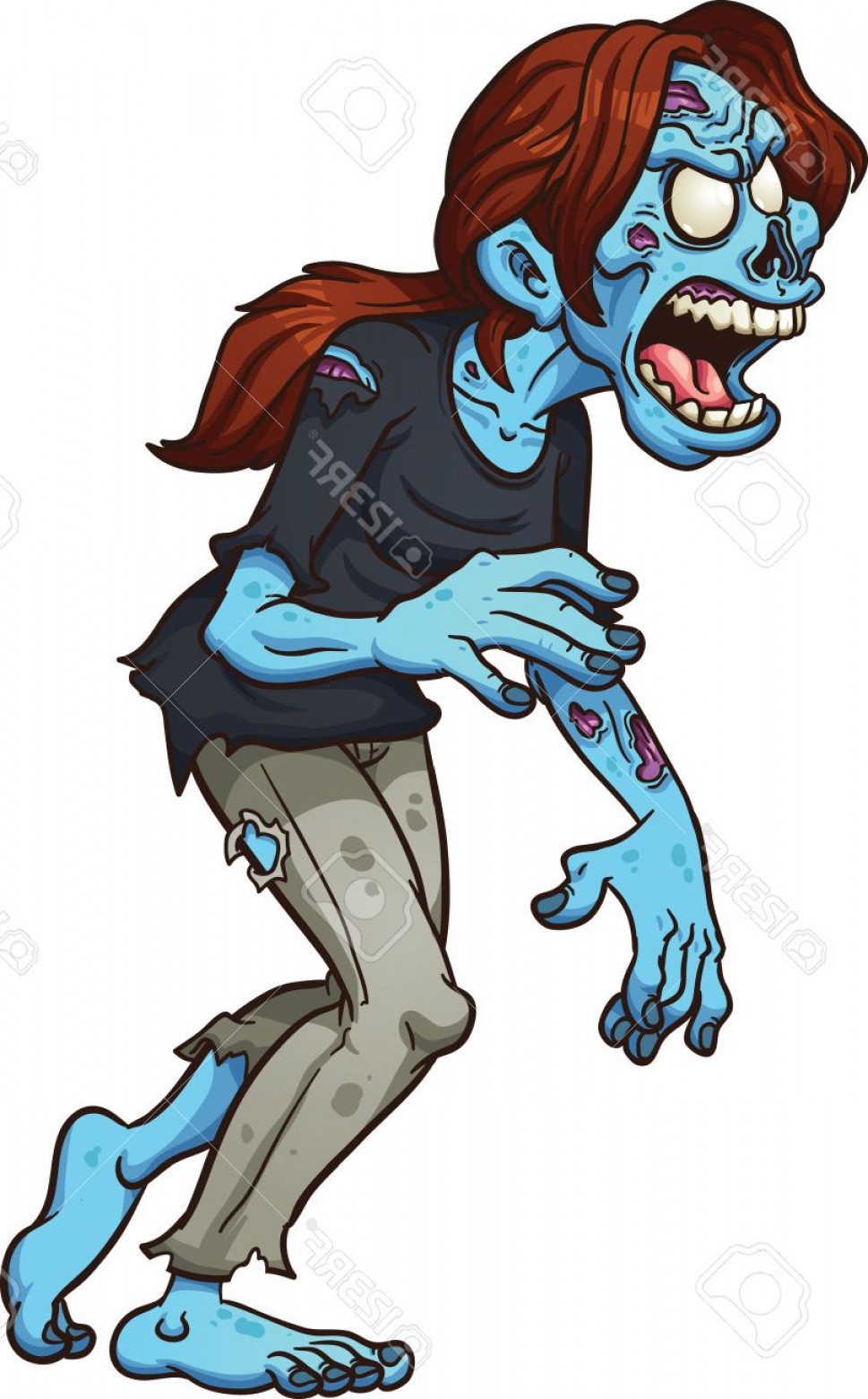 ZOMBIE VECTOR CLIPART - 223px Image #3