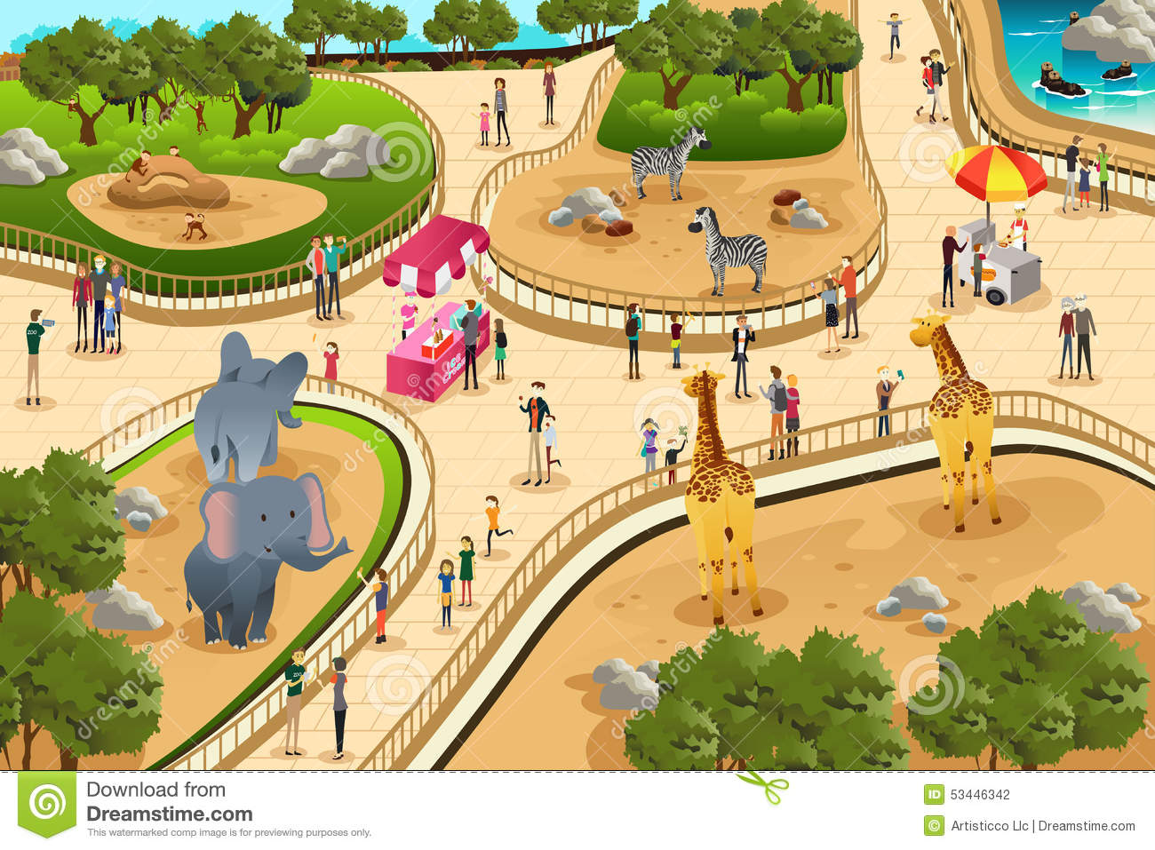 5816 Zoo free clipart.