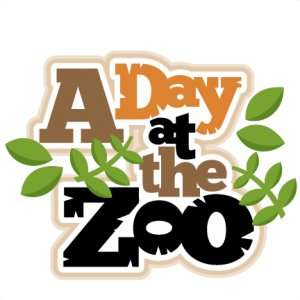 A Day at the Zoo scrapbook title SVG cut files for scrapbooking.