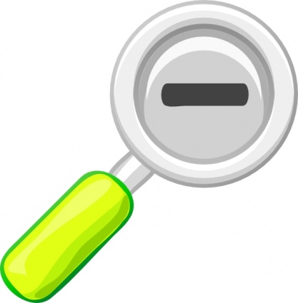 Zoom Out Lens Icon clip art.