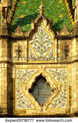 Picture of "Zsolnay tiled roof, Museum of Applied Arts, designed.