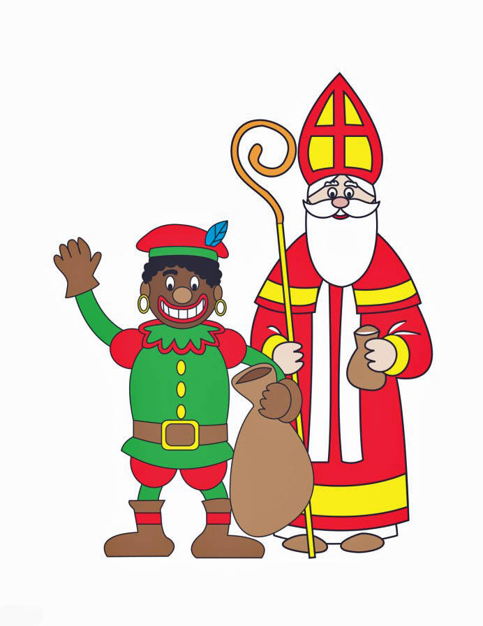 Image Zwarte Piet and St. Nicholas.