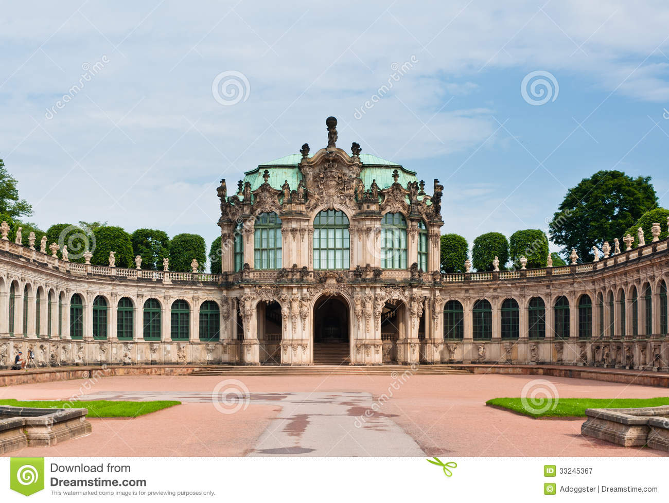 Zwinger Palace (Der Dresdner Zwinger) Stock Photo.